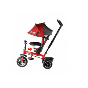 Детский трехколесный велосипед с ручкой "City-Ride" CR-B3-01RD (красный) колеса 10/8 EVA